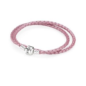 Pandora Double-Leather Braided Bracelet/Choker